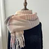 Sciarpe Donna Sciarpa Foulard Inverno Lady Preppy Nappa calda Autunno e scialle alla moda a contrasto a righe