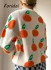 Maglioni da donna Maglione caldo con stampa di frutta più carino Donna 2023 Maglione lavorato a maglia accogliente invernale Pullover femminile moda coreana Harajuku
