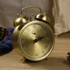 Desk Table Clocks Retro Pure Copper Horseshoe Alarm Clock Nostalgic Clockwork Mechanical Household Bedside 230731