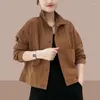 Women's Jackets Shirt 2023 Autumn And Winter Casual Solid Color Loose Thin Basic Jacket Trendy Tops Blouser Female