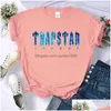 Men'S T-Shirts Trapstar Undersea Blue Printed T Shirts Women Summer Breathable Casual Short Sleeve Street Hip Hop Tee Clothing Soft To Dh9Fo