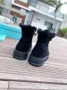 Designer Dames Nylon Laarsjes winter Hoge cilinder wol Warm Suède laars Snowboots mode Casual leer Gevoerde Nappa Sneake