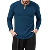 Camisas casuais masculinas masculinas de cor sólida para esportes ao ar livre fitness camisa de manga comprida camiseta de baixo para cima