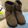 Winter Warme Gewatteerde Nylon Enkel Snowboots Luxe Designer Eiderdons antislip Halve Booties