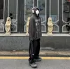 Grailz Project Sweat à capuche ample en coton épaissi pour homme Figure lavé usé pull à capuche pull surdimensionné noir pull à capuche