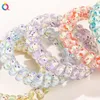 New Women Heart Stars Telephone Wire Rubber Bands Stretchy Colors Non-mark Spiral Coil Ropes 5.5cm Hair Ties Accessory 2336