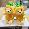 Lapin mascotte ananas ours en peluche pendentif poupée en gros couple poupée porte-clés en peluche jouet