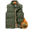 Heren Jassen Grote Maat Kleding Winter Vest Mouwloze Jas 2023 Bont Mode Grote 8xl Mannelijke Warm Vest Fleece mannen