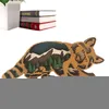 زينة الحديقة تمثال خشبي الراكون الفن الخشبي متعدد الطبقات 3D نحت حيوانات الغابات المنزلية الجدار