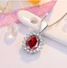 Pendentif Colliers Astuyo Wish Rouge Blanc Cubique Zircone Lien Chaîne Collier Ras Du Cou Pour Femmes Filles Femme Bijoux Présent Cadeau