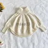 Cardigan Nuovo Autunno Inverno Bambini Ragazze Manica lunga Maglia dolcevita Maglione Mantello Abbigliamento per bambini Neonati Ragazze Pullover Maglioni J230801