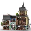 Blocos autorizados MOC 134085 centro da cidade medieval MOC modelo vila castelo conjunto de brinquedos 4745PCS 230731