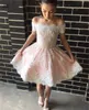 Lace Off Shoulder Schoolgala Jurken Lace-up Prinses Grote maten Mini Cocktail Formele Gelegenheden Verjaardag Prom Graduation Cocktail Party Jurken