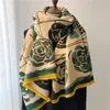 Foulards femmes hiver écharpe florale femme cachemire châles et enveloppes épais chaud Bufanda printemps Pashmina couverture étoles 2022 nouveau Y23