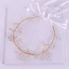 Headpieces Crystal Headband Headbond Hand-Woven Pearl Wedding Dress Smycken