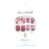 Faux ongles mode faux 24 pièces/boîte appuyez sur court réutilisable avec des conceptions ensemble français artificiel rose doux teinte conseils adhésifs