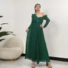 Robes Décontractées Vert À Pois Robe Française Femmes Unique Top Qualité Sexy Une Épaule Ruché Taille Haute Designer Vêtements