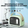 Bärbara högtalare Retro Classic Bluetooth Portable Outdoor Wireless Radio Mini Stereo Subwoofer Travel Music Player Home FM Radio R230801