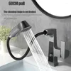 Bathroom Sink Faucets Gun Gray LED Digital Temperature Display Bath Cabinet Wash Basin Can Be Raised And Lowered Cold Water Faucet P