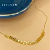 가닥 끈 비치 Viticen Real 18K Gold Phoenix Necklace Women AU750 패션 클래식 클래클 230731에서 아내와 여자 친구를위한 보석 선물