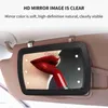 Miroirs de voiture Pare-soleil de voiture Miroir de courtoisie Miroir de maquillage de voiture avec 6 lumières LED Miroir cosmétique de voiture avec batterie intégrée Vue arrière universelle x0801