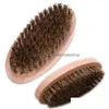 Autre organisation d'entretien ménager poils de sanglier naturel barbe brosse à moustache peigne à raser hommes visage Mas manche en bois rond Handmad Dhycz