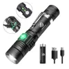 Flashlights Torches High Power Led Zoomable Camping Torch With T6 LED Lamp Beads Waterproof 4 Lighting Modes Multi Function USB Charger 230801