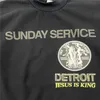 Felpe con cappuccio da uomo Felpe Sunday Service Tour Girocollo Jesus Is King Felpe Uomo Donna Detroit City Badge Felpa con cappuccio 2022 Ye Felpe T230731