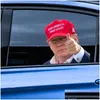 Bandeiras de banner 25X32Cm Trump 2024 Adesivo de carro Suprimentos de festa Eleição presidencial dos EUA Pvc Carros Adesivos de janela Drop Delivery Home Gard Dhgwl