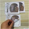 Adesivos de parede realista buraco de rato para escadas de canto engraçado bonito decalques decorativos para casa drop delivery jardim dh5gd