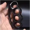 Accesorios de moda Otros engrosados Pequeño anillo de cabeza redonda Cuatro dedos Tigre Cl Edc Artes marciales Práctica Puño Defensa Boxeo By7e Drop