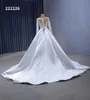 Robe de mariée chérie, col et traîne, manches longues, mode luxe, SM222226