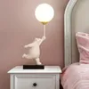 Table Lamps Playfully Chic Cartoon Bear Lamp With Unique 3D Printed Moon Lampshade NIght Light For Playful Internal Decor