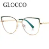 Solglasögon Cateye Reading Glasses Kvinnor Spring Hinge Fashion -glasögon Anti Blue Light med receptlinser 0 - 6.0