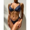 Frauen Bademode Dreieck Bikini Set Floral Print Weibliche 2023 Niedrigen Taille Badeanzug Schwimmen Anzug Sexy Bade Sommer