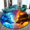 Carpets Dream Wolf Series Circular carpet e-sports Chair Cushion Children's activity area floor mat Yoga mat living room home decor R230731