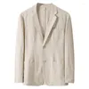 Men's Suits Arrival Spring And Autumn Cotton Linen Business Casual Clothes Trend Single Suit Jacket Men Size MLXL2XL3XL
