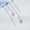 Stud Iogou Ear Line Long Hanging 5mm Drop Earrings 925 Sterling Silver For Women Dingle Tassel Earrings Jewelry Girls Gift 230731