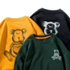 Moletons com capuz para meninos, gola redonda, primavera, outono, moda infantil, estampados, tops de desenho animado para crianças 6 8 10 12 14 anos 230801