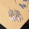 Kolki Hoop Real S925 Sterling Silver Fashion Ear Hole Windbell Net Retro Super Fairy Feather Meibapj Wykwintny impreza biżuteria prezentowa