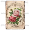 Rose Vintage Metal Signs Flower Metal Poster Garden Tin Sign Vintage Decoration Plaque Home Wall Decor Bar Sign Home Decor Poster Custom 30X20CM w01