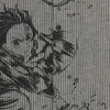Erkekler Sıradan Gömlek PFNW Sonbahar Yüksek Sokak Çizgili Ekleme Şık Asimetrik Uzunluk Baskı Anime Cartoon Yakışıklı Konforlu Üstler 12Z1846