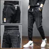 Jeans da uomo 2023 primavera e autunno corsetto Harlan allentato marchio di moda versatile coulisse giapponese stampato pantaloni lunghi casual uomo