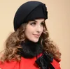 sboy Cappelli 100 berretto di lana berretto invernale feltro floreale donna feltro berretto francese berretto fedora cappello invernale fiore 230801