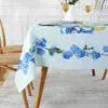 Toalha de mesa retangular flor de limão decorativas toalhas de mesa para cozinha mesa festa decoração resistente toalhas de mesa laváveis e reutilizáveis r230801