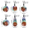 Chains 7 Style Colorful Crystal Stone Pendant Fashion Women's Necklace Geometric Round Water Drop Resin For Men Jewelry Gifts
