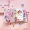 Notatniki japońskie sakura luźne furia notatnik Kawaii Travel Journal Handbook Spiral A6 Daily Planner Organizator Bullet Pink 230731