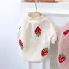 Hundkläder Strawberry Brodery Pet Dogs Cloth