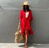 Women's Swimwear 2023 Beach Cover-up Cardigan-style Dresses Sun Protection Shirt Worn Over Bikini For Vacation Wear 8 Colors