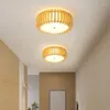 Plafonniers Japonais Simple Chambre Lampe 2023 En Bois Citrouille Étude Salle À Manger Maison Séjour Tatami
